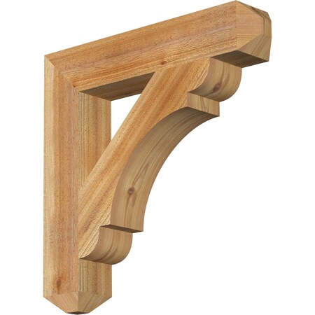 Olympic Craftsman Rough Sawn Bracket, Western Red Cedar, 4"W x 22"D x 22"H